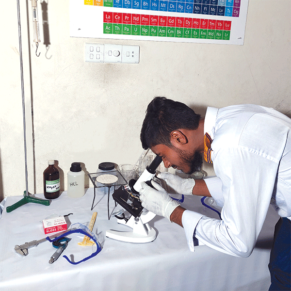 Students in the science lab